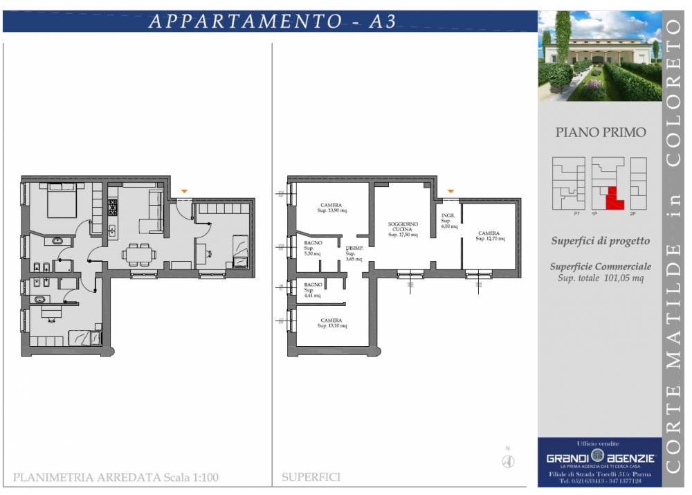 Vendita Appartamento a Parma quadrilocale  di 101,05 mq
