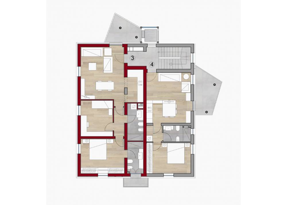Vendita Appartamento a Parma trilocale farnese di 98 mq